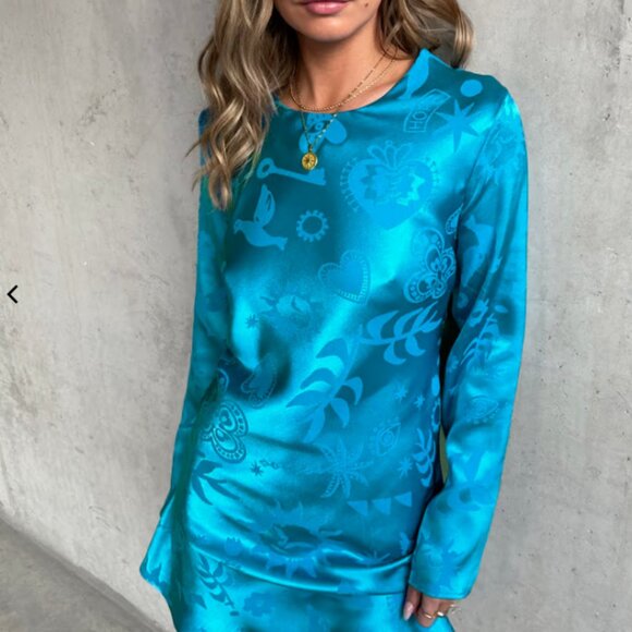 Never Fully Dressed Dresses & Skirts - NeverFullyDressed Turquoise Long Sleeve Dress with Tags!